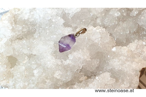 Anhänger Amethyst Doppelender, 925-Silber